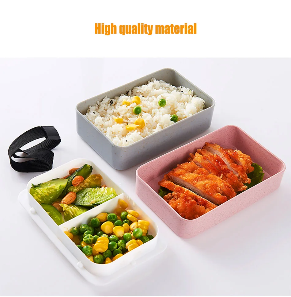 MICCK здоровый материал Ланч-бокс двойной слой Bento box с миской для супа портативный Термоизолированный контейнер для еды Microwavable
