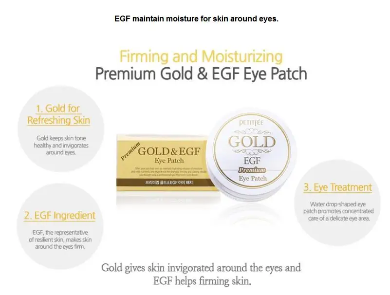 Патчи для глаз PETITFEE увлажняющая маска ухода за кожей 3 шт. (Premium Gold & EGF + Spot Black Pearl