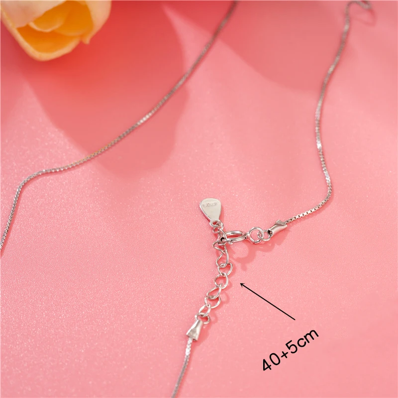 

Europe 925 Red Rhinestone Heart Pendant Necklaces Women Romantic Handmade Original Jewelry Accessories Girlfriend Gifts