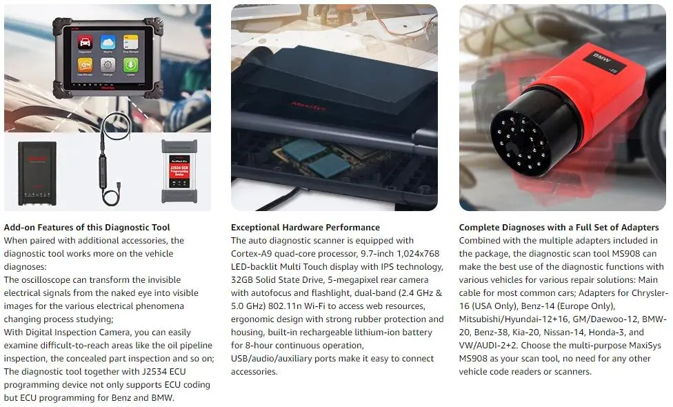 Autel Maxisys MS908 ОС Android многоязычный 9," экран Maxisys MS908 диагностический инструмент расширенное кодирование ЭБУ