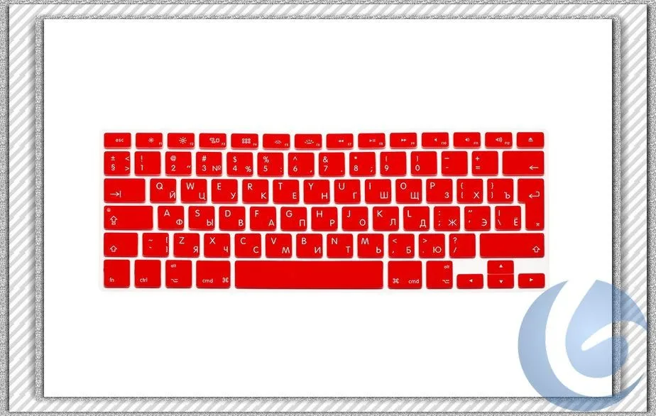 500 шт.) русский наполовину прозрачный силиконовый чехол для Apple MacBook 13 15 дюйм(ов)(версия ЕС, русский) meafo
