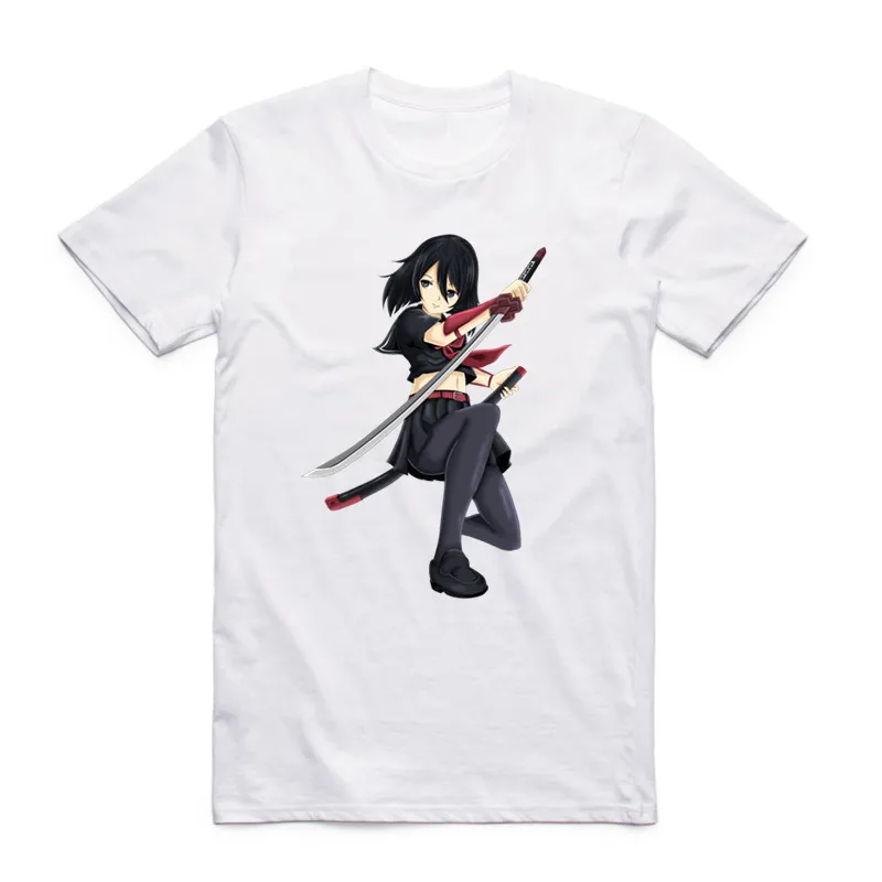 Мужские японские Akame Ga Kill 2019 Белая футболка с круглым вырезом и коротким рукавом