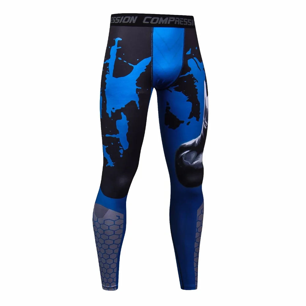 

2017 Trending Men 3D Print Compression Pants Base Layer Exercise Joggers Mens Fitness Anime Fitness Skinny Leggings Male Tights