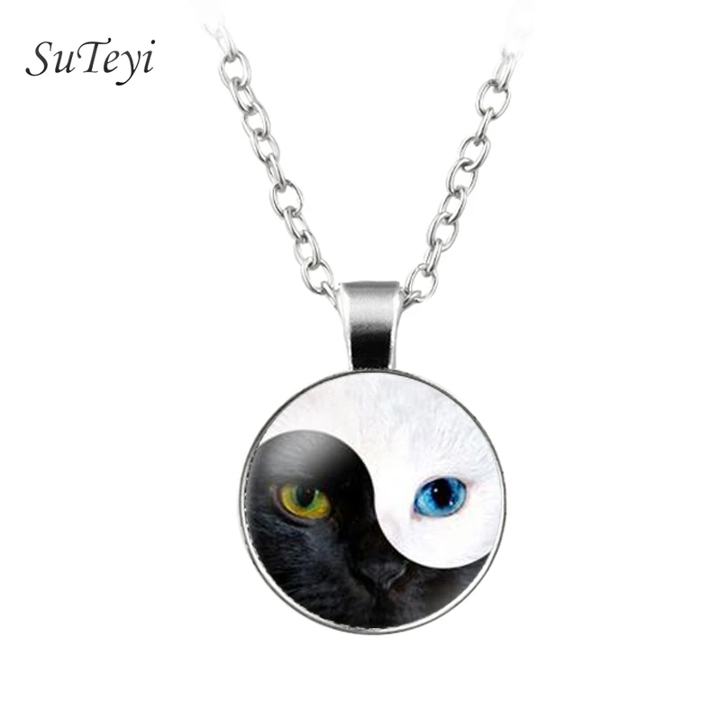 Новейшая модель Инь Ян кошка &quotDragon Eye&quot стеклянные комплекты ювелирных изделий