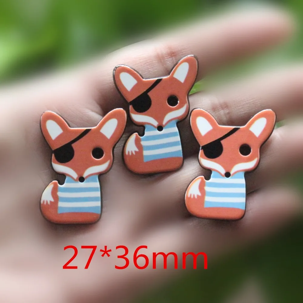 10 шт./лот DIY кабошоны из смолы аксессуары плоский каучук лиса 27*36 мм|accessories accessories|fox