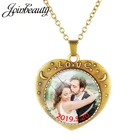 Винтажное ожерелье в форме сердца с датой и именем на заказ JOINBEAUTY, украшения для вечевечерние, ювелирные изделия NA01