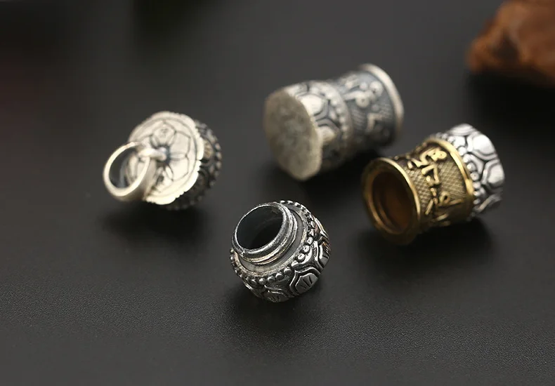 Настоящее серебро 925 тибетская коробка с шестью словами подвеска Gau буддистские