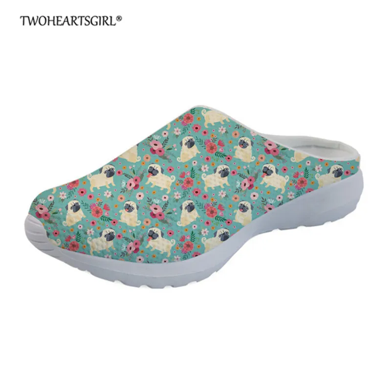 Z2558CA Twoheartsgirl такса тапочки для женщин Летние удобные домашние сетчатые туфли на плоской подошве женские босоножки с воздухопроницаемой сеткой размера плюс - Цвет: Z2558CA