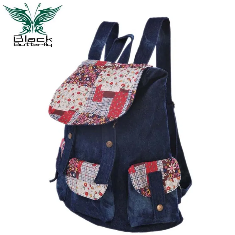 2017 Бренд Корейский Холст Печати Рюкзак Женщины Школьные Сумки для Девочек