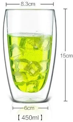 Дания Bodum двойными стенками Творческий из стекла кофе чашки чая сок кружка молока чашка кофе 1 шт. 80-650 мл пиво глоток коктейль очки кружка - Цвет: 450ml
