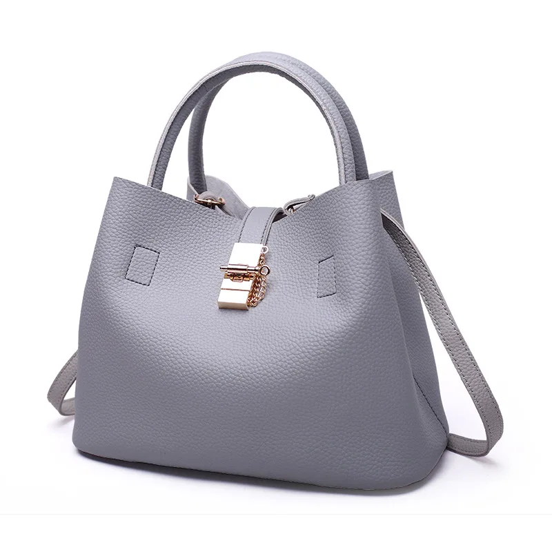 Новые женские сумки-мессенджеры Feminina Bolsa роскошные кожаные сумки женские сумки дизайнерские для Sac основная Женская сумка на плечо - Цвет: Gray