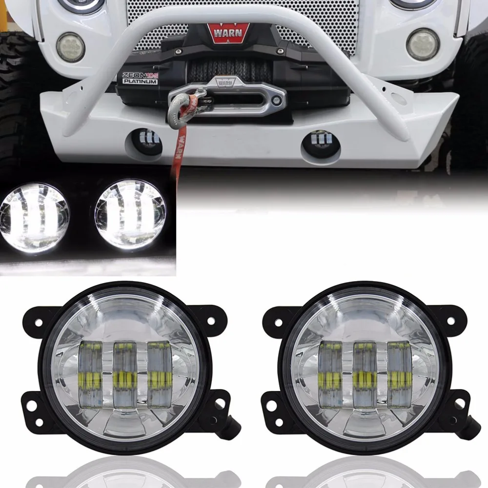 Светодиодсветодиодный Противотуманные фары для Jeep 97 17 Wrangler JK JKU TJ LJ Freedom Edition Rubicon