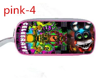 Аниме Five Nights At Freddys для мальчиков и девочек пенал с героями мультфильмов сумка школьные сумки Детская Студенческая ручка сумка кошелек бумажник подарки - Цвет: pink4
