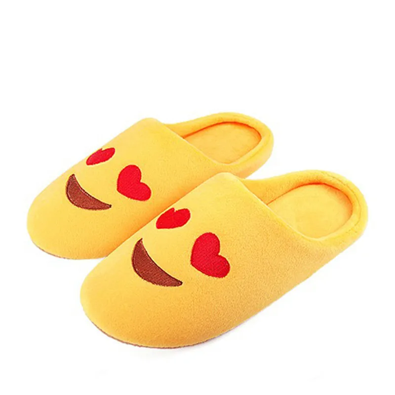 Embroidery Cute Emoji Soft Bottom Women Slippers 2019 Winter Indoor Wood Floor Cozy Stuffed Home Shoes Cotton Pantuflas | Обувь