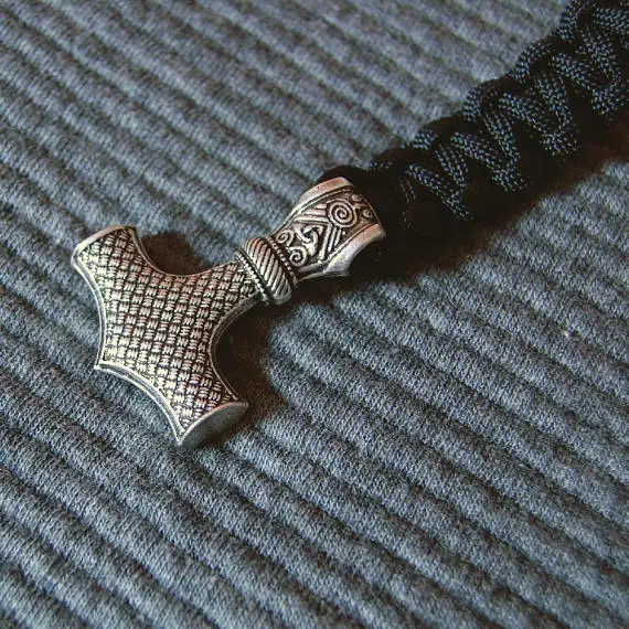 Молот Тора Браслет Из паракорда с Mjolnir Thurisaz Edc Gear аксессуар прекрасный