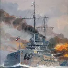 Бумажная модель 1:250 Фридрих дер Гроссе, военный корабль, подарок мальчику на день рождения, Рождество