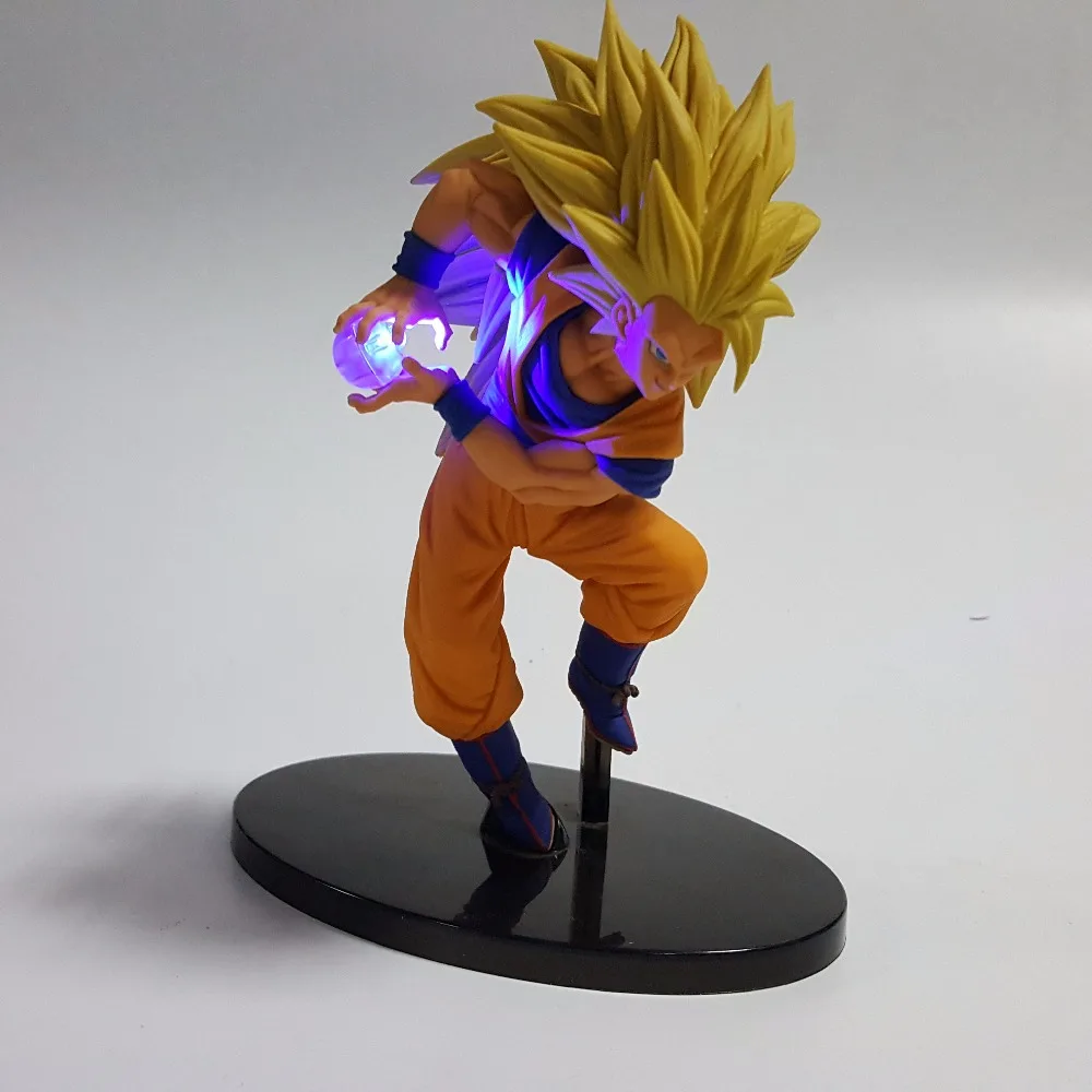 Son Goku DIY светодиодный дисплей светильник ku Kamehameha 150 мм Аниме Супер сайян экшн