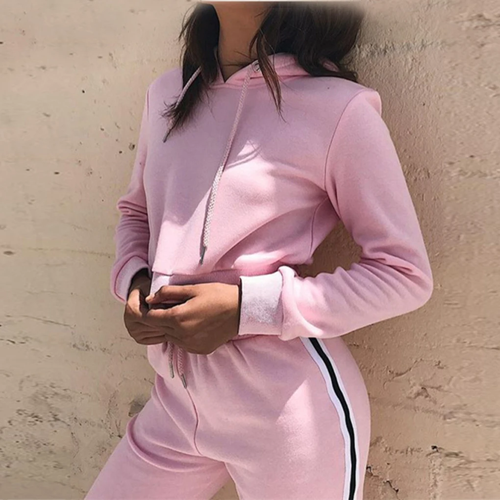 Популярные Для женщин Толстовки кофты + длинные Брюки для девочек Регулируемый