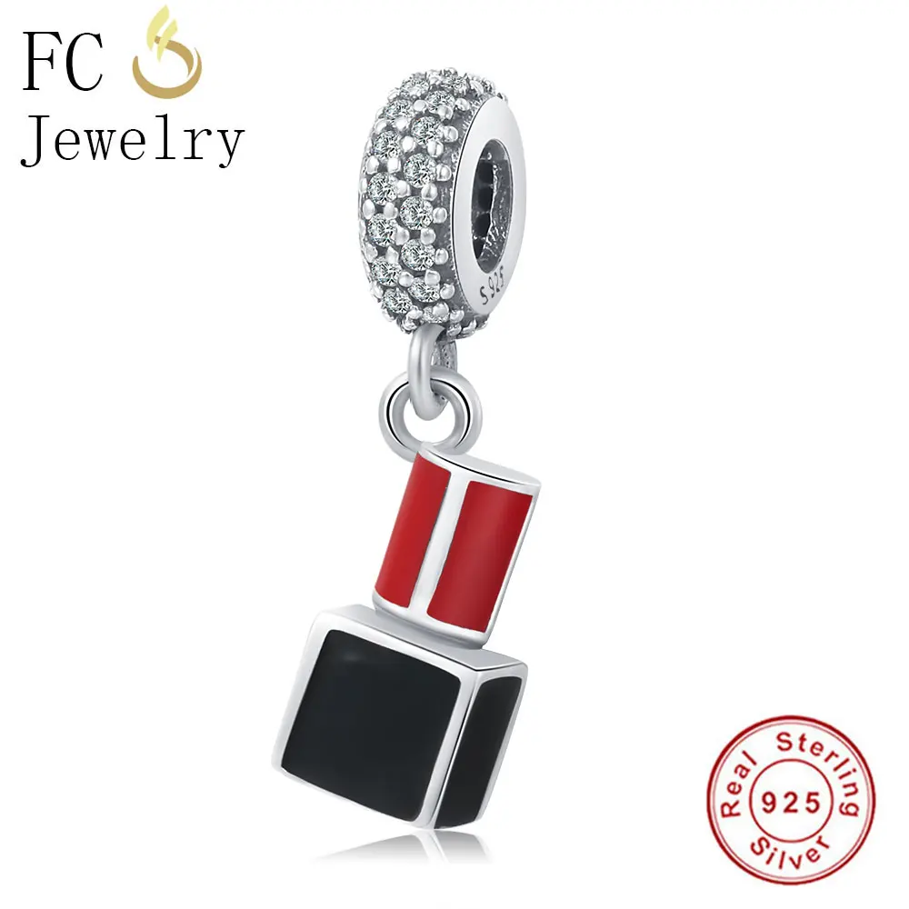 FCJ0608 FC ювелирные изделия подходят к оригиналу Pandora браслет 925 пробы серебро Италия макаронные изделия вилка Mr лук бусины "галстук" кулон Berloque подарок - Цвет: FCJ0608