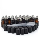 24 шт., бутылки из янтарного стекла, 5 мл