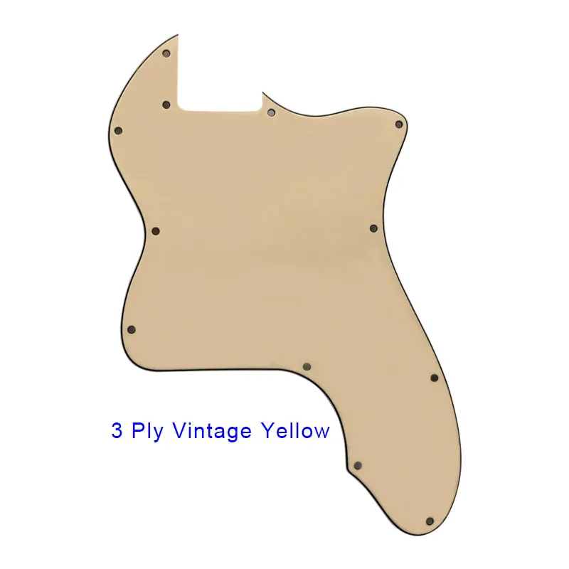 3Ply Vintage Yellow Pleroo гитарные части-для США FD DIY классическая серия '72 thinline Tele Telecaster гитара накладка пустой царапины пластины - Цвет: 3Ply Vintage Yellow