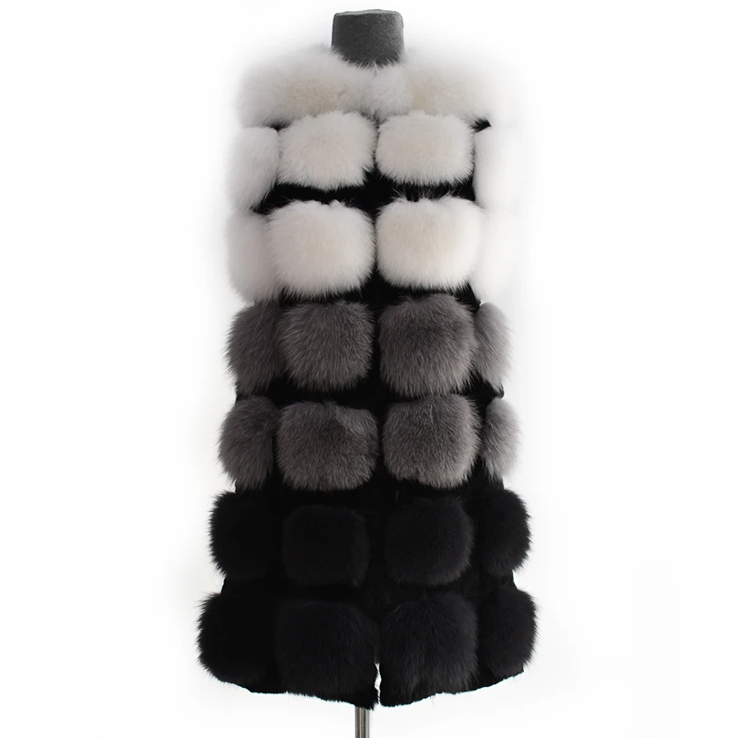 Новинка 2020 г. женский жилет из натурального Лисьего кроличьего меха модное