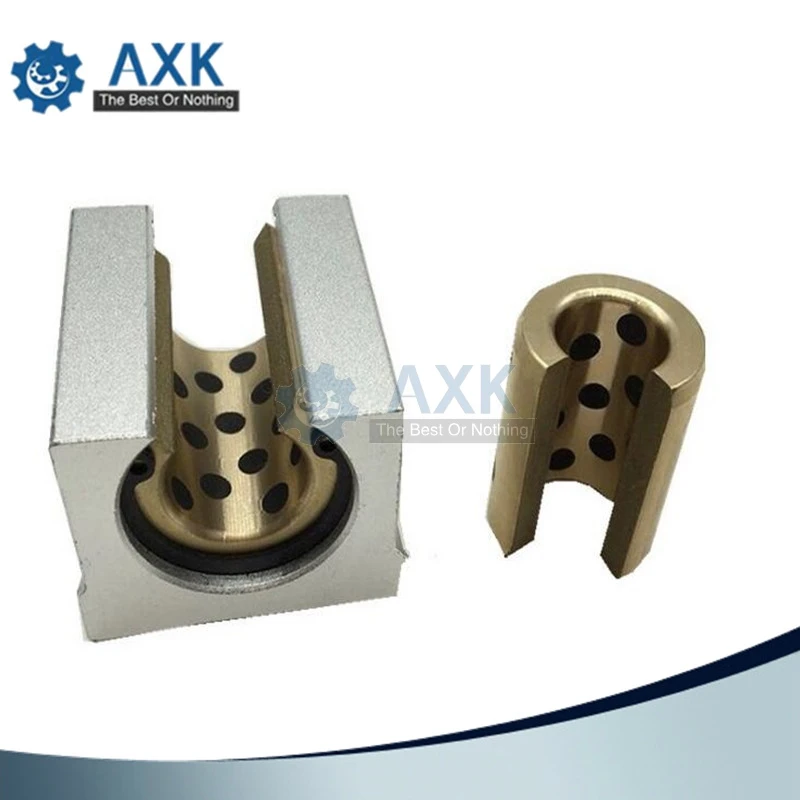 AXK SBR12 16 20 25 30 35 40 50UU (1 шт.) графитовая медная втулка безмасляный медный подшипник