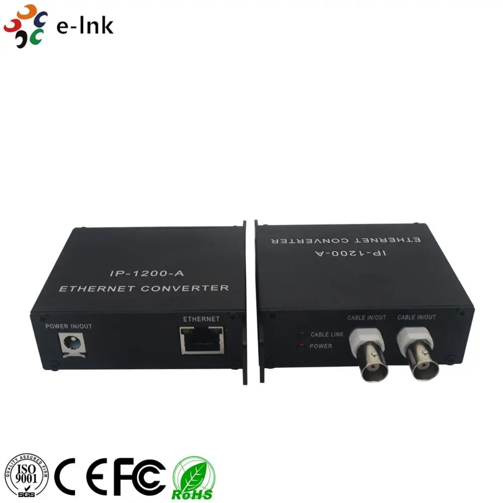 1Ch Ethernet через коаксиальный преобразователь с PoE +|Коробки передач и кабели| |