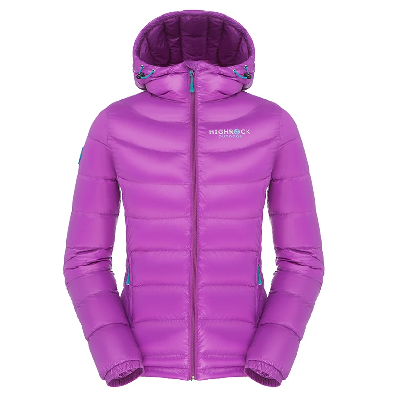 Women Lilac Purple Брендовая зимняя спортивная куртка для мужчин и женщин, новинка, пуховики с капюшоном, белый гусиный пух, теплая верхняя одежда высокого качества, пальто-пуховик 70089IFN-1 - Цвет: Women Lilac Purple