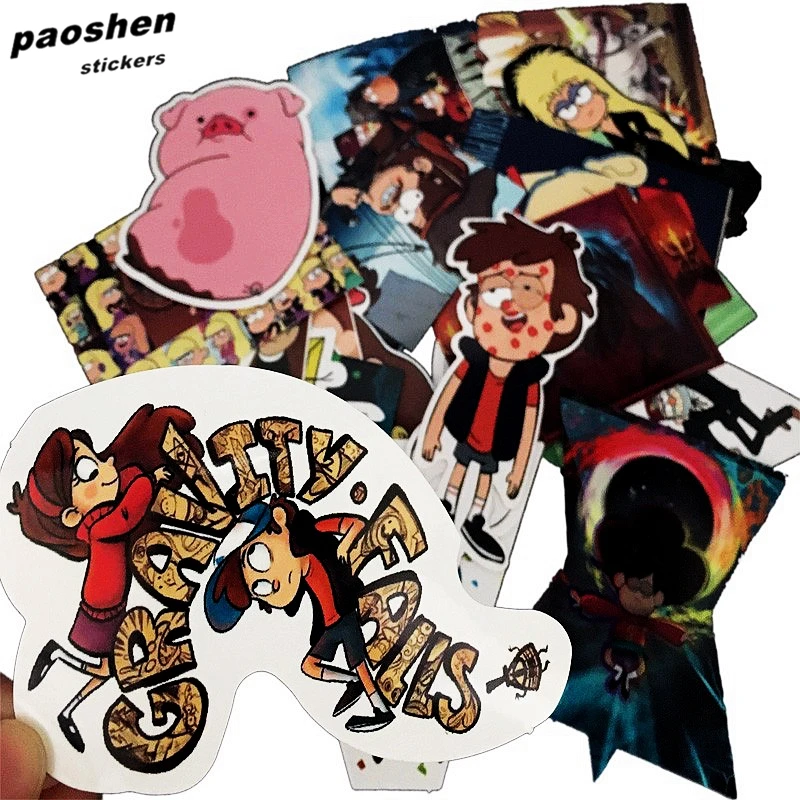 Забавные водонепроницаемые наклейки для ноутбука аниме Gravity Фолс 25 шт./лот