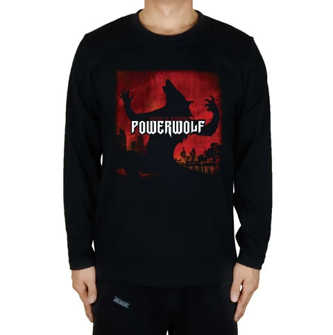 4 дизайна хлопковая футболка с длинным рукавом рокер 3D Powerwolf Rock
