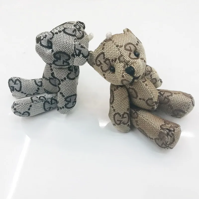 13 см мини цветок ткань мягкие Мишка на шарнирах куклы DIY творческий ручной работы