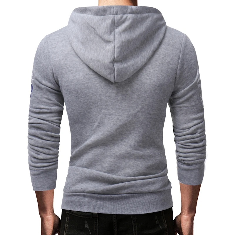 2018 толстовки мужские Sudaderas Hombre хип-хоп брендовые с капюшоном на молнии буквенным