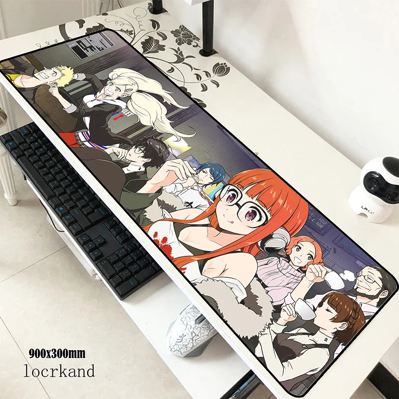Persona 5 mats 900x300x3 мм игровой коврик для мыши с большой клавиатурой аниме ноутбук