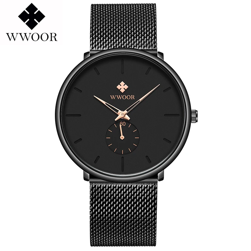 WWOOR новые мужские спортивные часы Топ бренд класса люкс ультра тонкие
