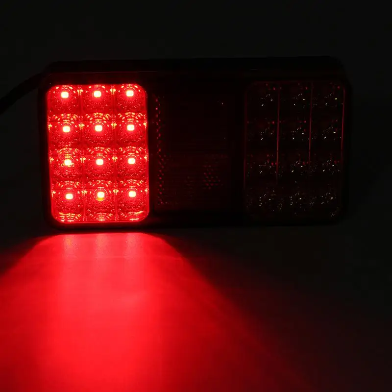 12V грузовик с прицепом караван 24LED хвост светильник указатель поворота Стоп лампы подсветки номерного знака светильник задний светильник