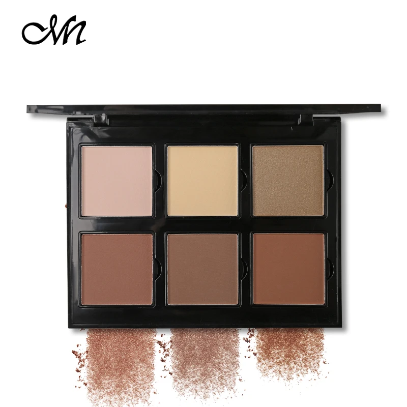 Модный бренд Menow макияж для глаз матовые тени век Палитра 6 цветов контур теней