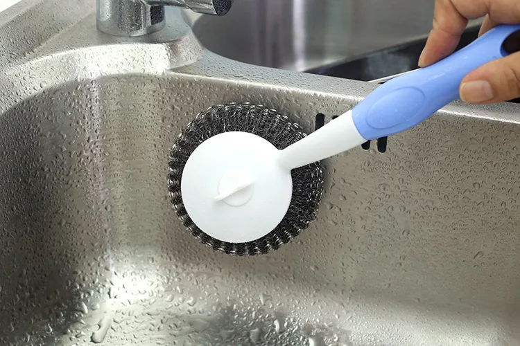 Креативная стальная щётка для мытья посуды Xiguo Pot Pan brush Scrubber Cleaner Tool кухонные