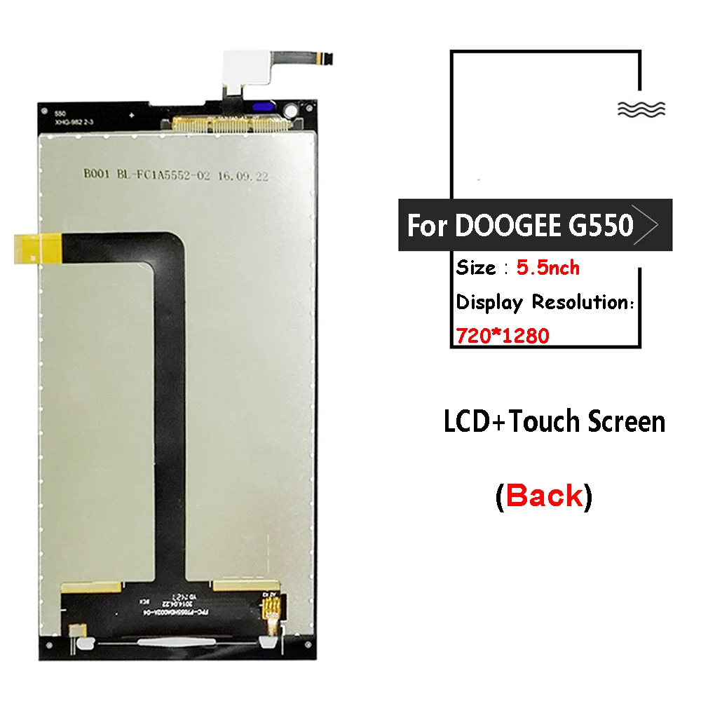 ЖК дисплей s Для DOOGEE DG550 + кодирующий преобразователь сенсорного экрана в сборе