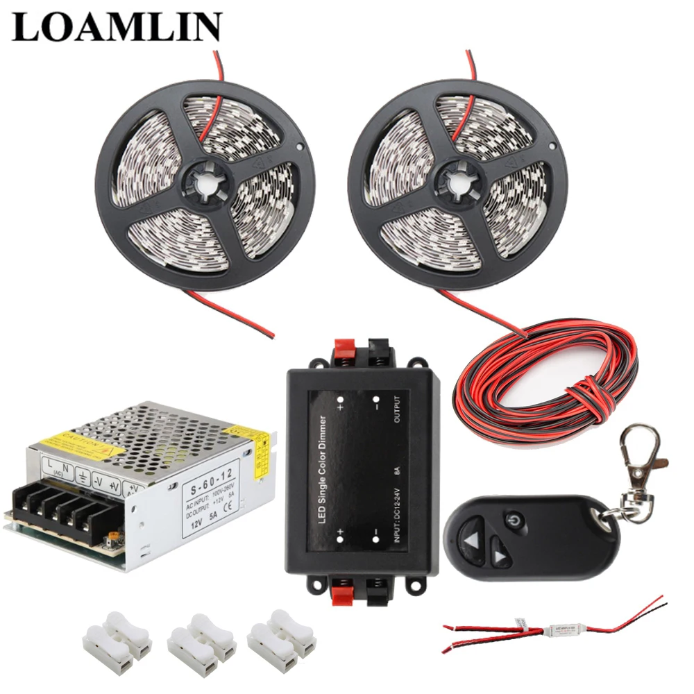 Светодиодная лента 5050SMD белый/теплый белый/синий/красный водонепроницаемый