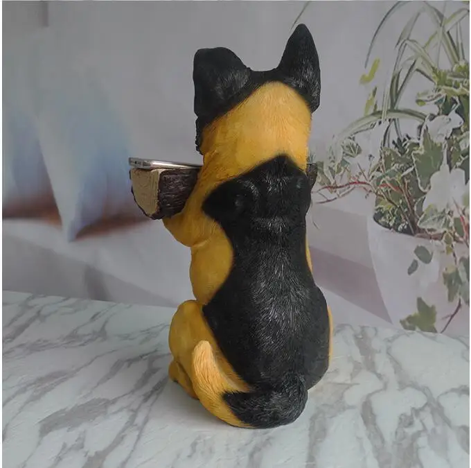 Смолы животных аксессуары для дома Французский бульдог Собака коробка для хранения статуя животных ремесла гостиной настольные украшения