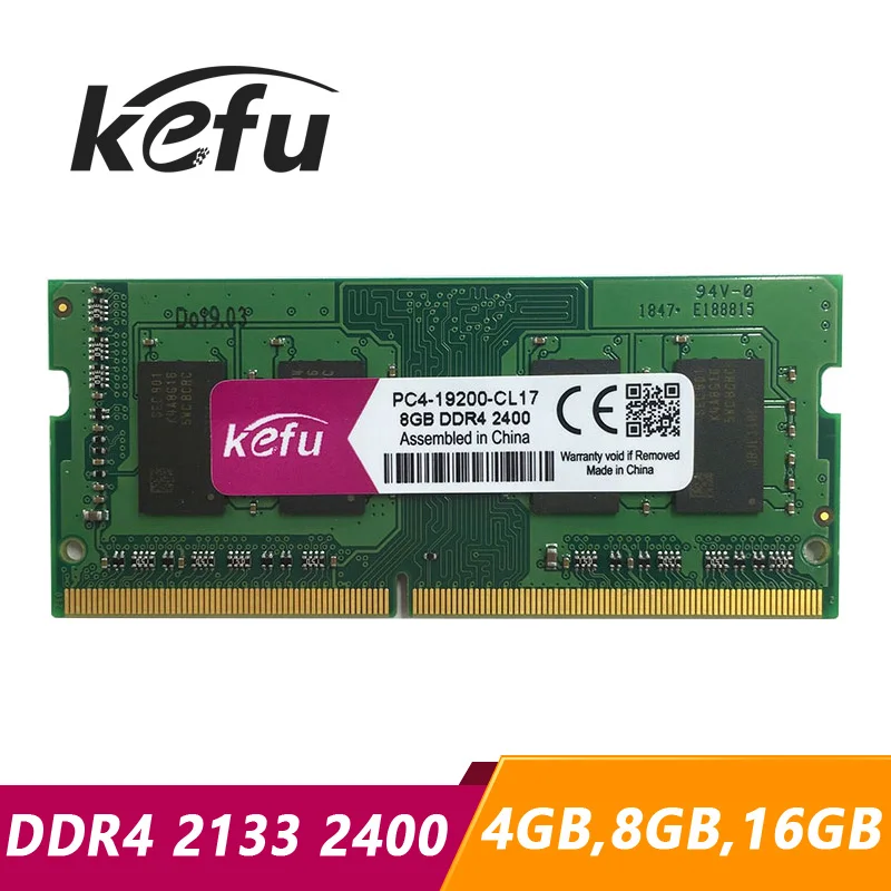 Mhz de Memória Kefu 4gb 2133 Mhz 2400 Sodimm Memoria Notebook Laptop 16 8 4g g Ram Ddr4 8gb 16gb