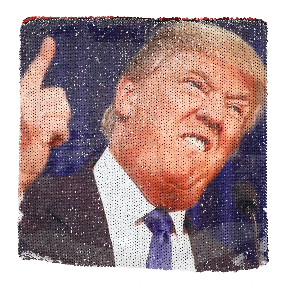 Блёстки знаменитостей Президент Трамп Двусторонняя Волшебная наволочка с изменением цвета подушки забавные вечерние подарки с блестками 40x40cm