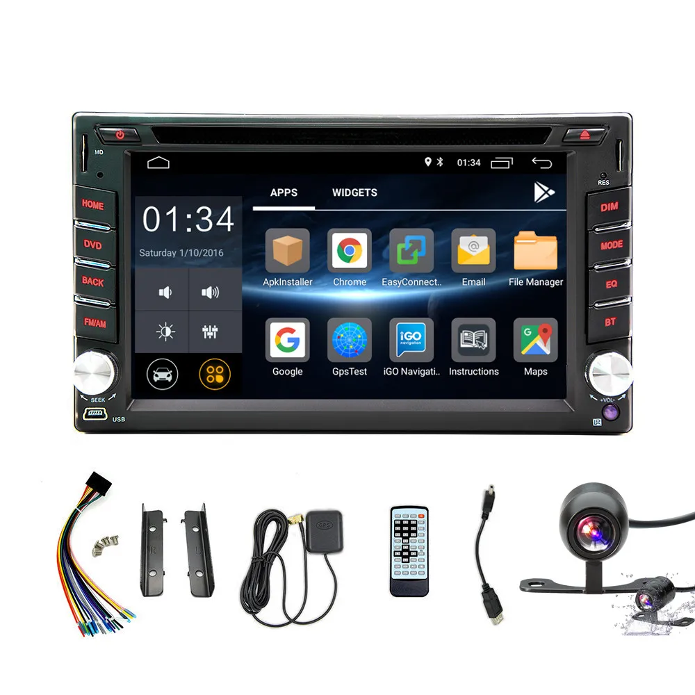 Автомагнитола 2 Din Android 9 1 4 ядра стерео DVD плеер GPS навигация мультимедиа MP5 Bluetooth FM Wi