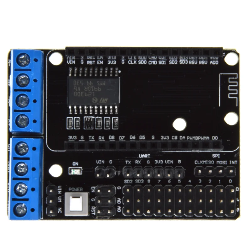 Бесплатная доставка NodeMCU щит для платы двигателя L293D ESP 12E из ESP8266 esp Набор diy