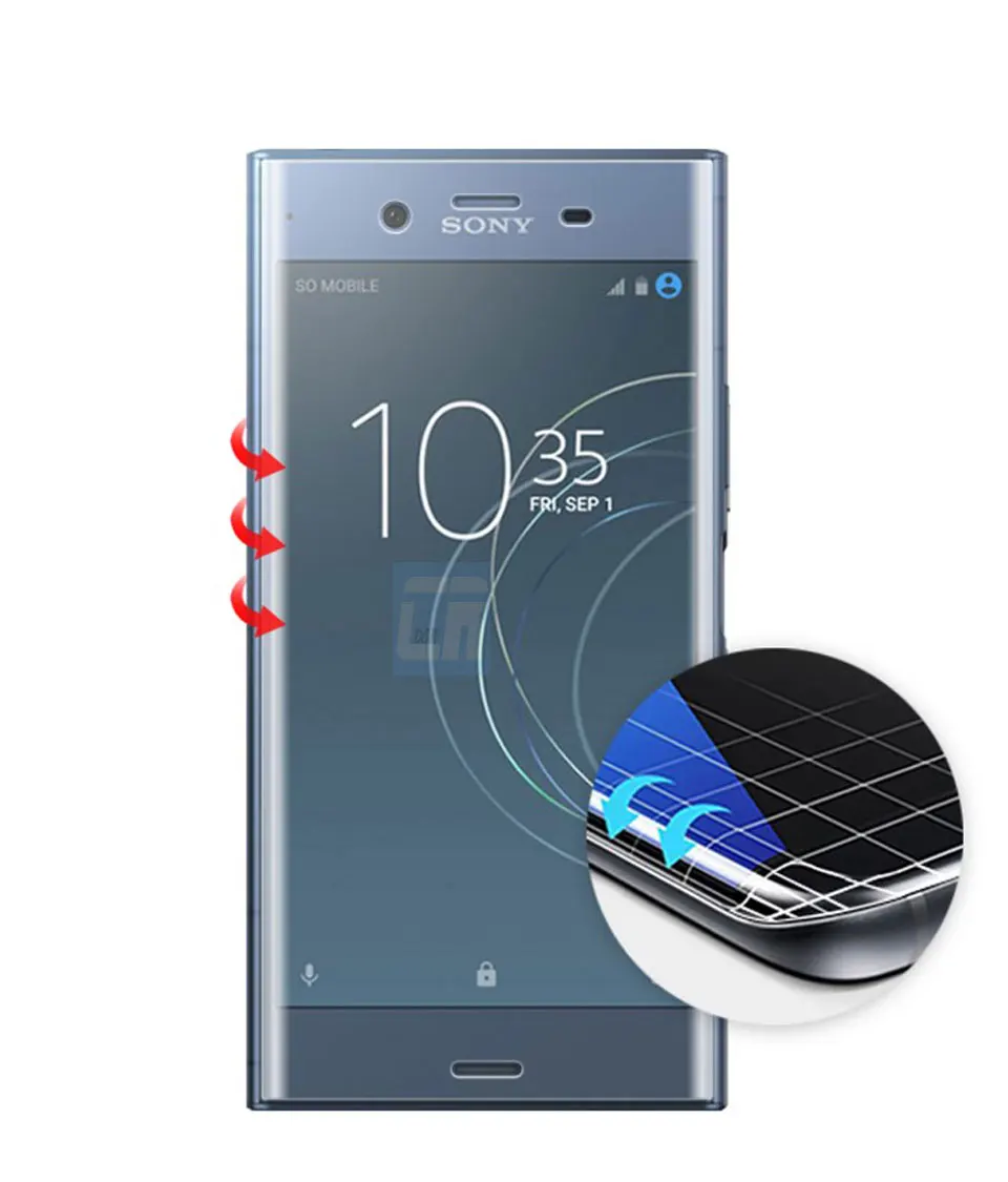 3D изогнутое полное покрытие из закаленного стекла для sony Xperia 10 Plus XZ XZ2 Premium XZ1 XZ3 XZ4 Compact XA2 Ultra Защитная пленка для экрана
