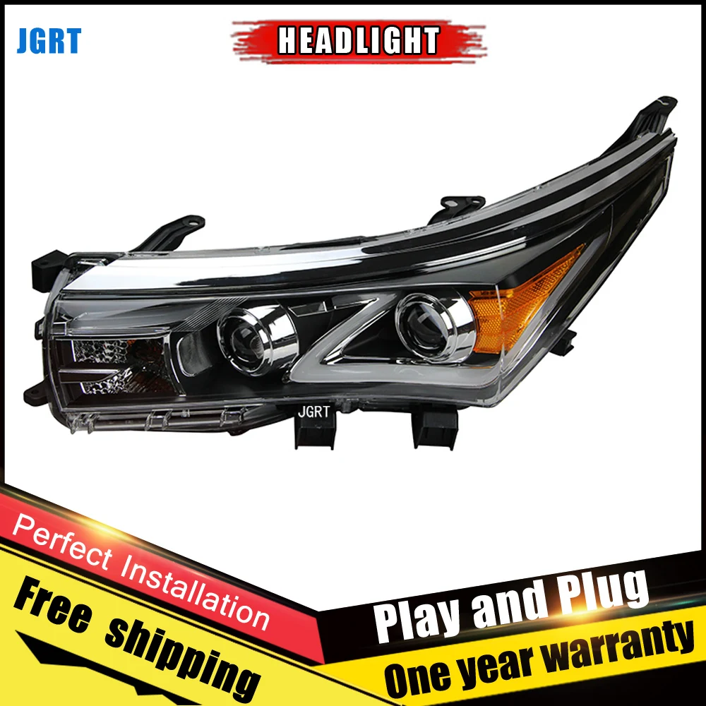 

Car Style LED headlights for Toyota Corolla 2014-2015 for Corolla head lamp LED DRL Lens Double Beam H7 HID Xenon bi xenon lens