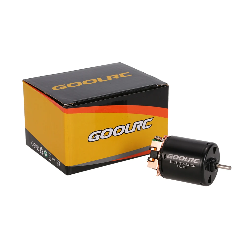 Щеточный двигатель GoolRC 540 80T 13T 17T 21T 23T 27T 35T для внедорожника 1/10 скалолазания