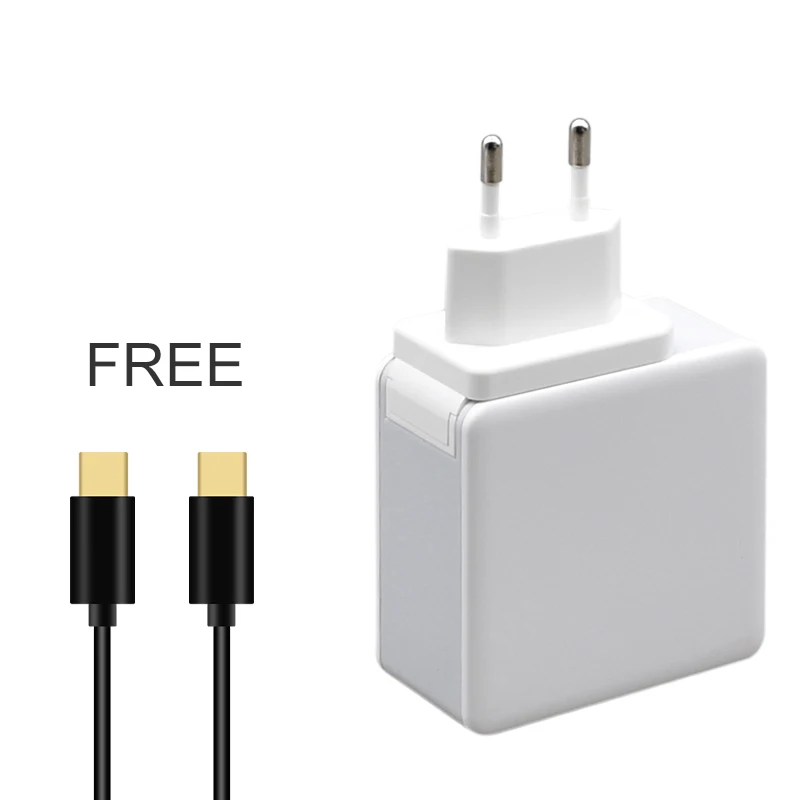 YOJOCK usb type-C PD зарядное устройство 60 Вт питания портативное настенное зарядное устройство адаптер для iPhone X/8 Plus/8, Macbook, nintendo Switch - Тип штекера: EU Plug Black Cable