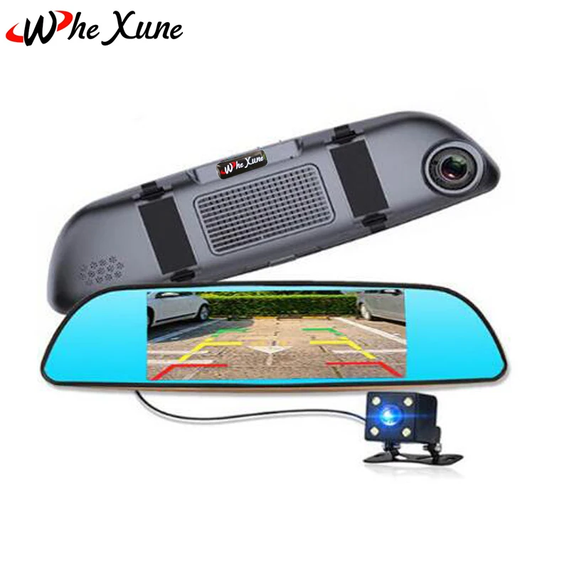 WHEXUNE 2018 новый 7 дюймов Full HD 1080 P Экран Видеорегистраторы для автомобилей Двойной